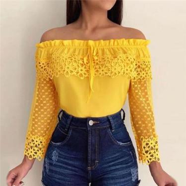 Imagem de Blusa amarela feminina