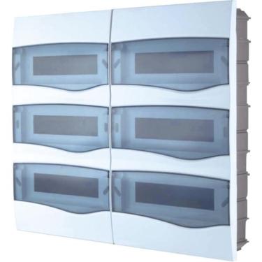 Imagem de Quadro de Distribuição de Embutir 72 DIN ou 48 NEMA Tramontina com Porta Transparente