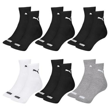 Imagem de Kit 6 Pares de Meias Puma Cano Médio Esportiva Masculino