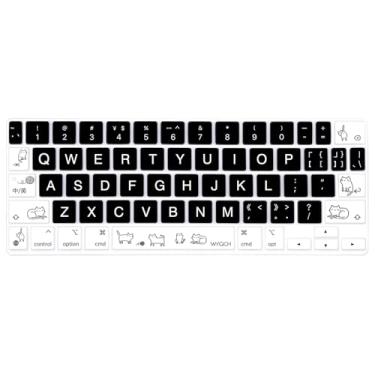 Imagem de WYGCH Capa de silicone Magic Keyboard Skin para iPad Pro 11 polegadas Magic Keyboard (4ª geração), para iPad Pro 11 acessórios de protetor de teclado - gatos fofos