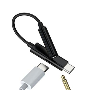 Imagem de Divisor de carregador de fone de ouvido de 3,5 mm para Apple USB C para adaptador auxiliar para iPhone 16 15 Pro Max para iPad 10 compatível com Samsung Galaxy S23 tipo C cabo de áudio para fone de