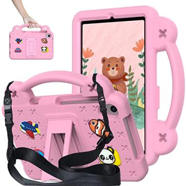 Imagem de YRH Capa para tablet Onn de 8 polegadas modelo 2024 (geração 4), capa infantil de EVA com alça de suporte, para tablet Walmart Onn de 8 polegadas, rosa