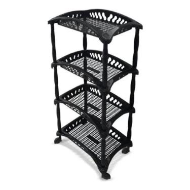 Imagem de 2X Fruteira Chão Plástico Cesto Organizador 4 Andares