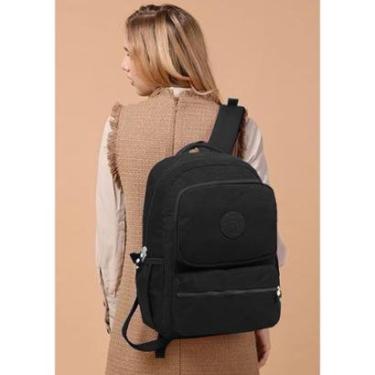 Imagem de Mochila Feminina Notebook Faculdade Tactel Divisórias Bolsos-Feminino