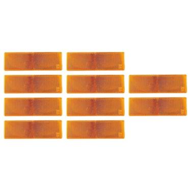 Imagem de KiBcsLic 10x Adesivos Refletivos Folha Refletiva Fácil de Aplicar Fita Refletiva Decalque Painel Refletor para Caminhão de Carga Reboque Bicicleta, Amarelo