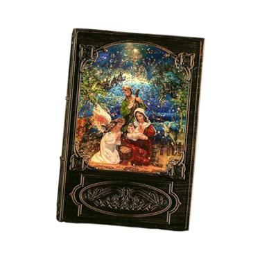 Imagem de Ｂｅｓｇａ Globo de Neve Iluminado de Natal, Decoração Natalina Colecionável, Enfeite de Mesa para Prateleira ou Escrivaninha, Livro