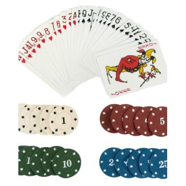 Imagem de Baralho de Poker 54 Cartas com 20 Fichas – Jogo de Cartas Completo para Amigos e Família – Diversão e Entretenimento