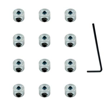 Imagem de URIMPAVIDO 12PCS RC Airplane Landing Gear Wheel Stopper 2.1mm Wheel Stop Collar for RC Airplane Plane Helicopter Replacement DIY Model Toy Parts (2.1mm)