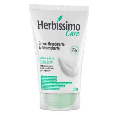 Imagem de Creme Desodorante Herbíssimo Care Monoi & Ácido Hialurônico 72h com 55g