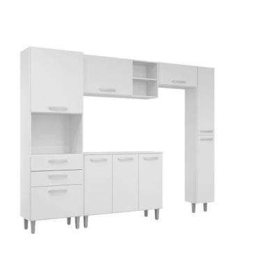 Imagem de Cozinha Luana Modulada Completa 5 Peças - Branca - EdeCasaMoveis