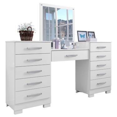 Imagem de Conjunto de Cômoda e Penteadeira Salina Branco