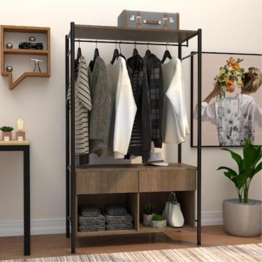 Imagem de Guarda Roupa Casal Industrial Preto/Demolição Maka Albarn