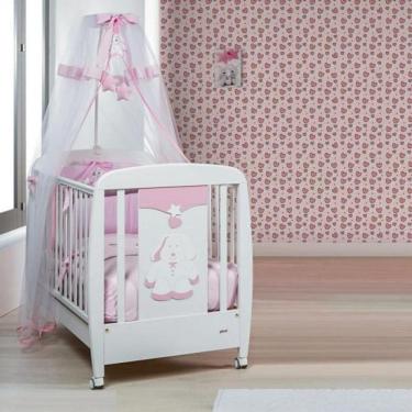 Imagem de Papel de Parede Infantil Corações com Asas