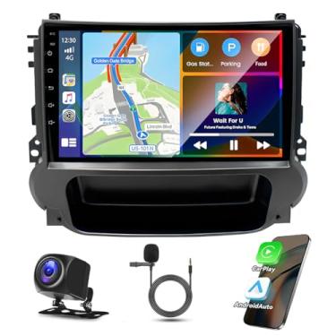 Imagem de Estéreo automotivo Android 13.0 de 9 polegadas para Che-vy Malibu 2011-2015, tela sensível ao toque HD, receptor multimídia de áudio automotivo com CarPlay e Android Auto GPS Bluetooth Wi-FI controle