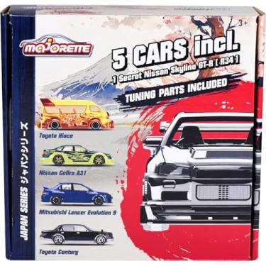 Imagem de Pack 5 Miniaturase- 1:64 - Japan Series com Nissan GT-R R34 Secreto Caixa 02 - Majorette 212051032