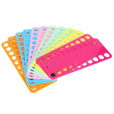 Imagem de 12 peças organizador de linhas de ponto cruz de plástico placa de enrolamento de linha de bobina 20 furos para armazenamento de fio de bordado acessórios de costura rosa vermelho