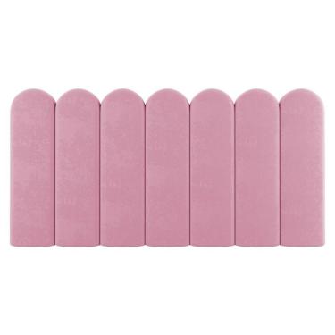 Imagem de Painel Cabeceira Cama Box Solteiro Lana 100cm Suede Rosa - Abmaza