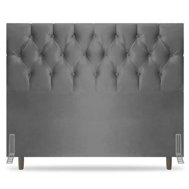 Imagem de Cabeceira Cama Box Casal Queen Size Madrid 160Cm Suede Cinza
