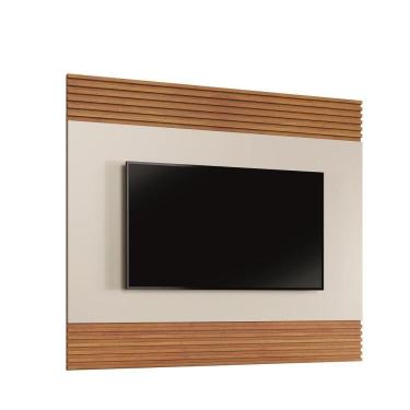 Imagem de Painel Madrid Para Tv Até 65 Polegadas Detalhe Ripado Mavaular Naturalle-off White