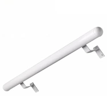 Imagem de Tubo Corrimão 1,00 Metro Em Alumínio Redondo Para Escada Parede(Branco)