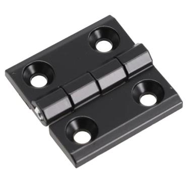 Imagem de 1/2 peças 40/50/60 mm dobradiças de metal preto dobradiças de porta armário caixa de alumínio retroaba galpão acessórios de hardware (50 x 50 mm)