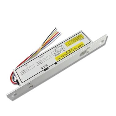 Imagem de Fechadura eletrônica DC12v com atraso de tempo Sistema de controle de acesso trava de encaixe com parafuso de feedback Fechadura de porta de encaixe OROAOBOMT (fechadura elétrica de 5 fios)
