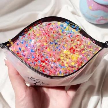Imagem de 1000 2000 Peças Scrunchies de Cabelo Feminino e Infantil Multicolorido – Elástico Descartável para Crianças e Mulheres (1000 Arco Iris)