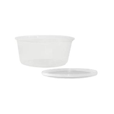 Imagem de Pote PP Bpa Free Tampa Lacre Para Marmita Microondas Freezer 600ml Kit