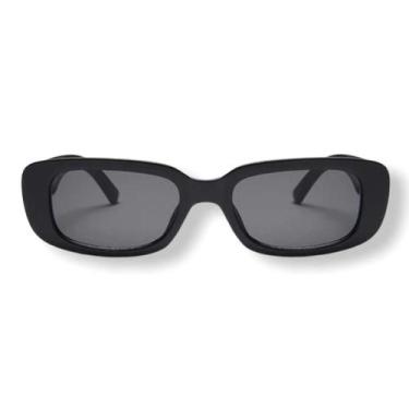 Imagem de Óculos De Sol Retrô Lente Preta Blogueira Moda Uv Solar - Óptico