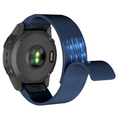 Imagem de ISABAKE Pulseiras magnéticas de 26 mm compatíveis com Garmin Fenix 8 51 mm/Fenix 7X / Fenix 6X / Fenix 5X/Enduro 2, pulseira de silicone de ajuste rápido para Fenix 8/7/6/5/Forerunner 935/945/Epix Gen