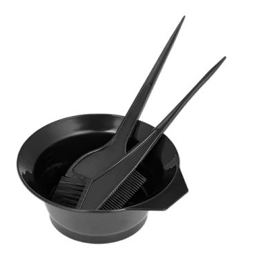 Imagem de Kit de Coloração Capilar Profissional, Tigela de Mistura com Bico, 2 Pincéis Aplicadores, Preto