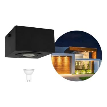 Imagem de Spot Para Beiral Sobrepor Teto Dicroica Led Incluso Cor Pret