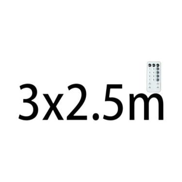 Imagem de Luzes De Cortina LED Externas Com Controle Remoto Para Natal, Ano Novo