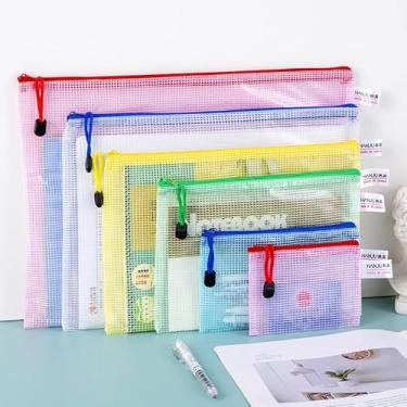 Imagem de 10 bolsas de malha com zíper, bolsas A4 com zíper para organizar armazenamento, bolsas com zíper à prova d'água, tamanho carta, sacos de arquivo para quebra-cabeça, jogos de tabuleiro e material de