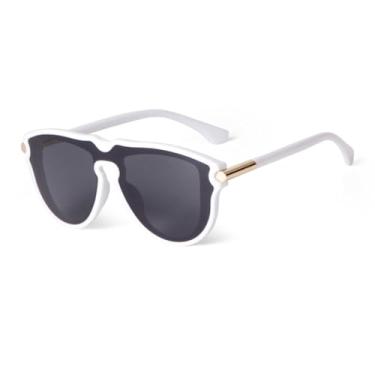 Imagem de HCHES Óculos de Sol Fashion Feminino Masculino Oversized UV400 com Lentes Degradê para Uso Externo (7)