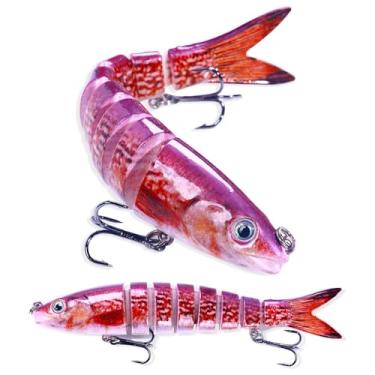 Imagem de Isca Artificial Pike Wobblers Dura com Múltiplas Articulações Swimbait Crankbait de Pesca Realista Esterco