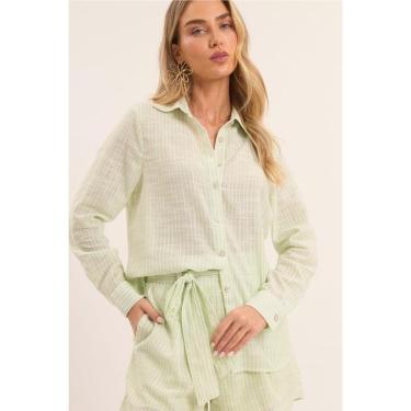 Imagem de CAMISA MANGA LONGA DE LINHO FEMININA DOCE TRAMA-Feminino
