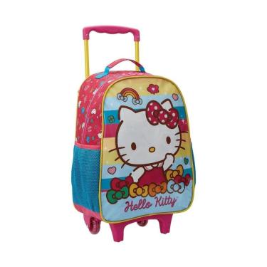 Imagem de Mochila com Rodas Escolar 14 Hello Kitty Rainbow-Feminino
