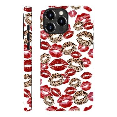 Imagem de XUNQIAN Compatível com iPhone 16E, linda capa protetora de leopardo com estampa de guepardo (redlip leopaed, para iPhone 16E)