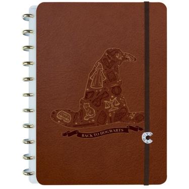 Imagem de Caderno Inteligente Harry Potter Chapéu Seletor Tamanho Grande Capa Dura 11 Discos Removíveis Folha Personalizada