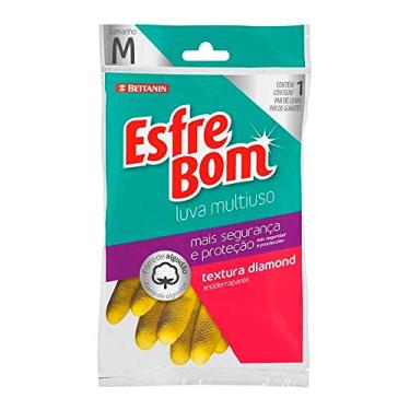 Imagem de EsfreBom - Luva de Látex Multiuso Tamanho M, Cor Amarela, Bettanin