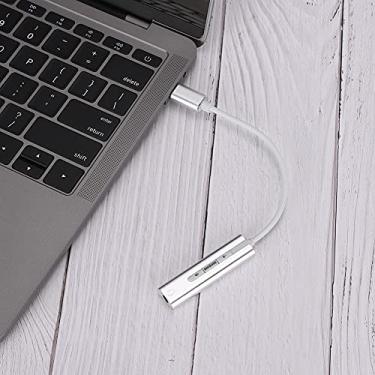 Imagem de aqxreight Placa de Som Estéreo Externa Tipo C a 3,5 Mm Fêmea para 98SE / ME / 2000 / XP/Server 2003 / Vista Tipo de interface? O Conector Flexível C é de áudio 7 1 que USB é (Prata)