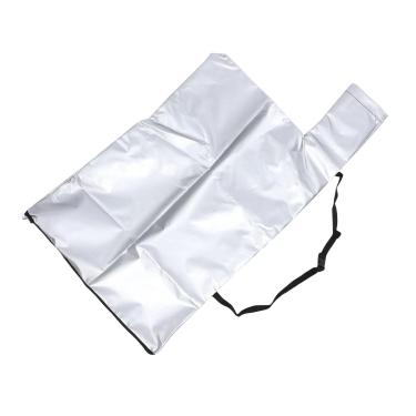 Imagem de ZAWELIYO Saco de Vácuo para Soprador de Folhas, Saco Basculante Com Zíper Durável para Limpeza de Quintal Com Alça Portátil para Jardinagem Doméstica (Branco prateado)