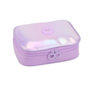 Imagem de Estojo Box Escolar Teen Holográfico Moderno Grande (Roxo)