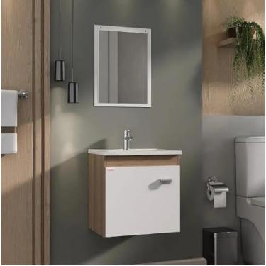 Imagem de Conjunto de Armário Suspenso Econí´mico Nogal 40cm - Fabribam