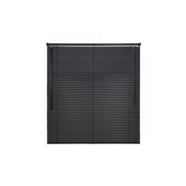 Imagem de Persiana Horizontal de PVC 1.20x1.30m Sofisticada - Resistente e Elegante para Sala Quarto Escritório Residencial e Comercial (Preto 1,20L x 1,30A)
