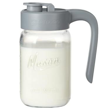 Imagem de Spreccio Jarra de vidro de 946 ml com tampa, jarra de vidro de 1 litro com tampa hermética, armazenamento de leite materno para geladeira, ideal para café frio, chá gelado, chá solar, sucos