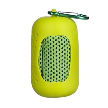 Imagem de Toalhas refrescantes 89,9 x 30 cm mini conjunto de silicone toalha de gelo secagem rápida yoga fitness toalha para exercícios de academia (verde)