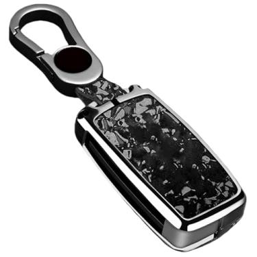 Imagem de Capa de couro para chave de carro em liga de zinco, compatível com vw/polo/passat/tiguan b5 b6 b7/golf 7/mk6/jetta/lavida, capa de suporte para chave(Black-2)