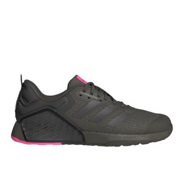 Imagem de adidas Tênis unissex adulto Dropset 3 Trainer, verde-oliva/preto/rosa lúcido, 0 Women/15 Men